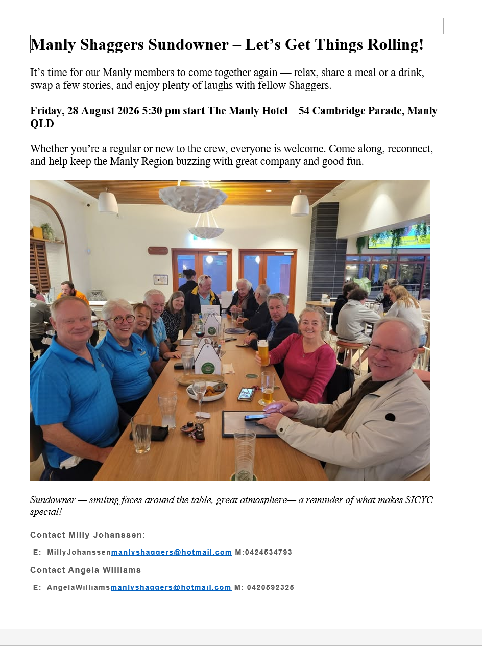 SICYC MANLY – Come Along & Join Us